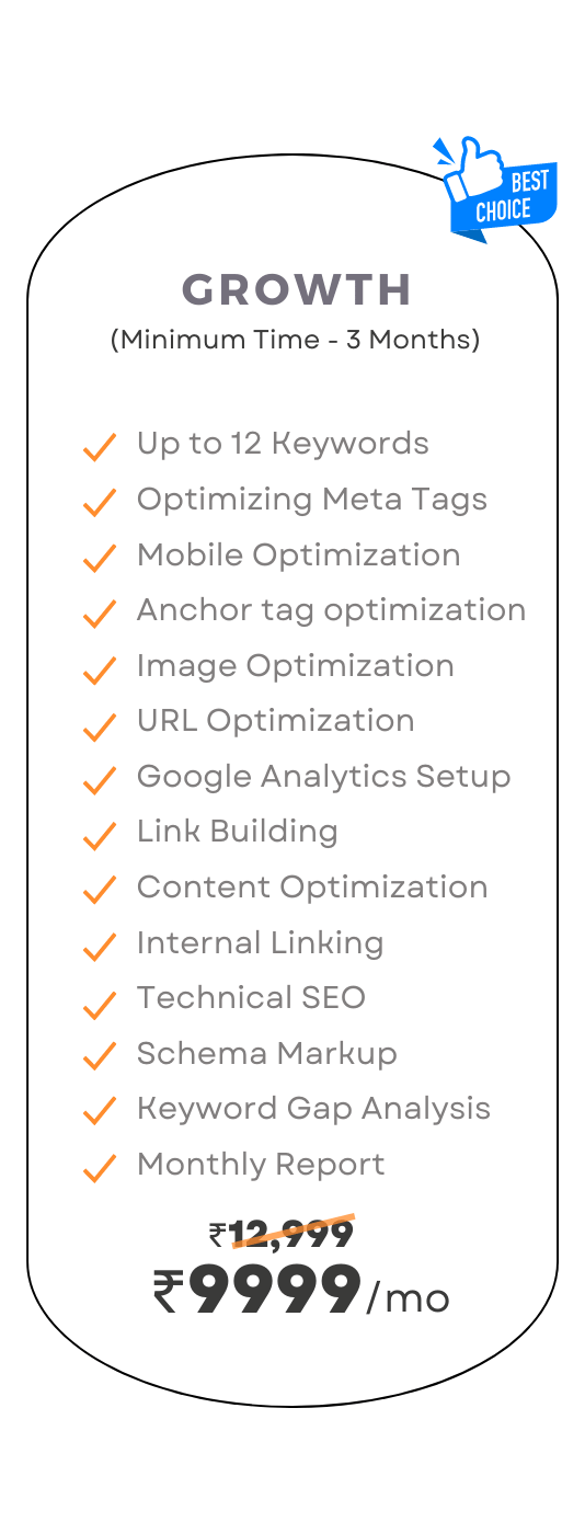 SEO services Growth pack pricing