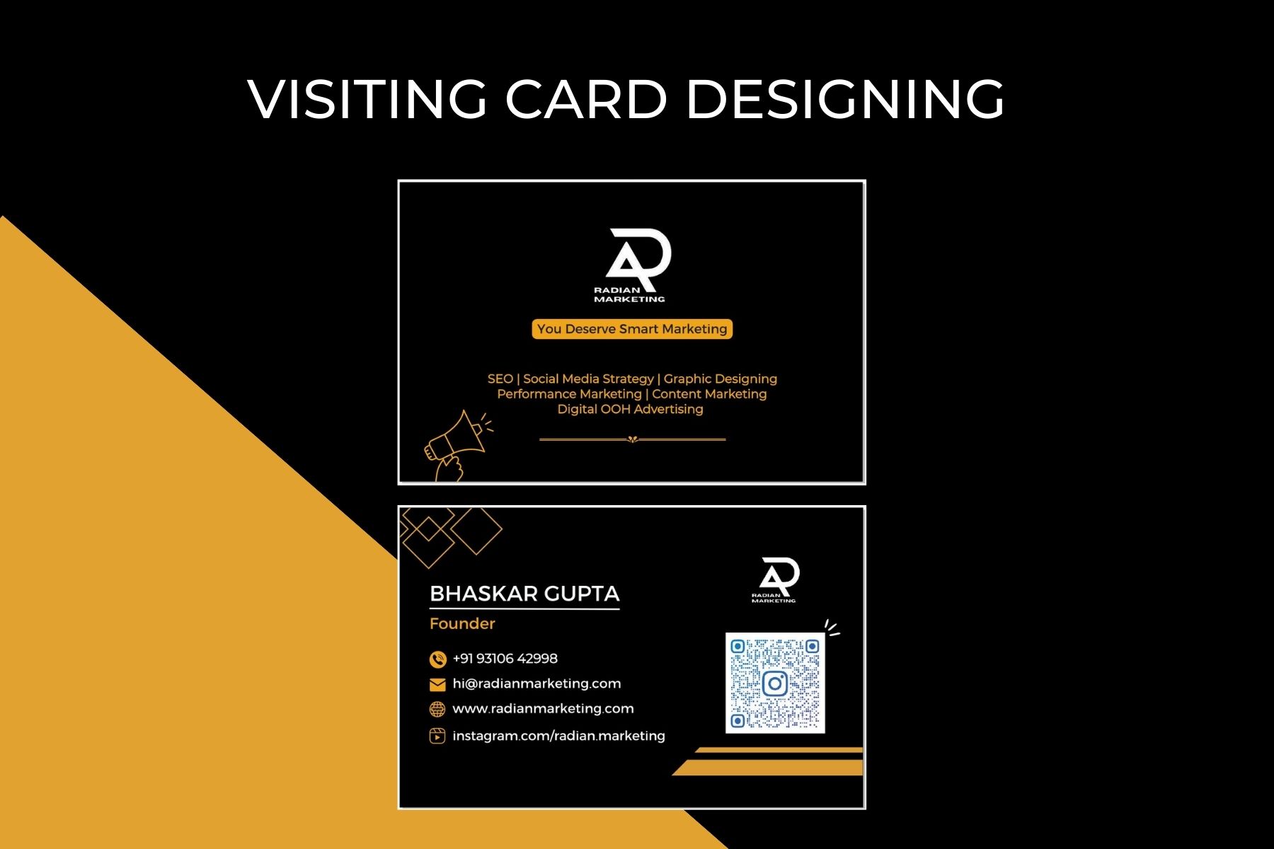 Graphic design - visiting card designing company