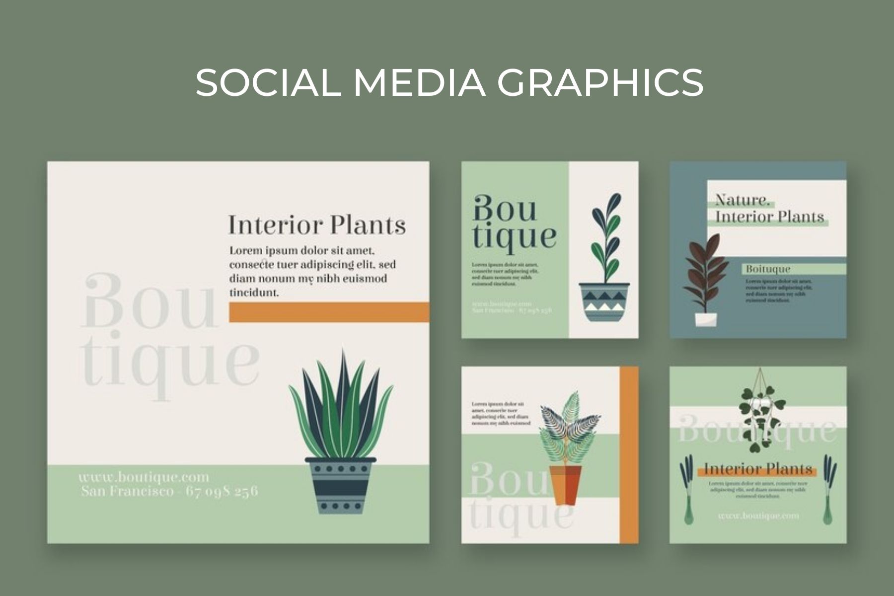 Social media graphics design for a natural wellness company