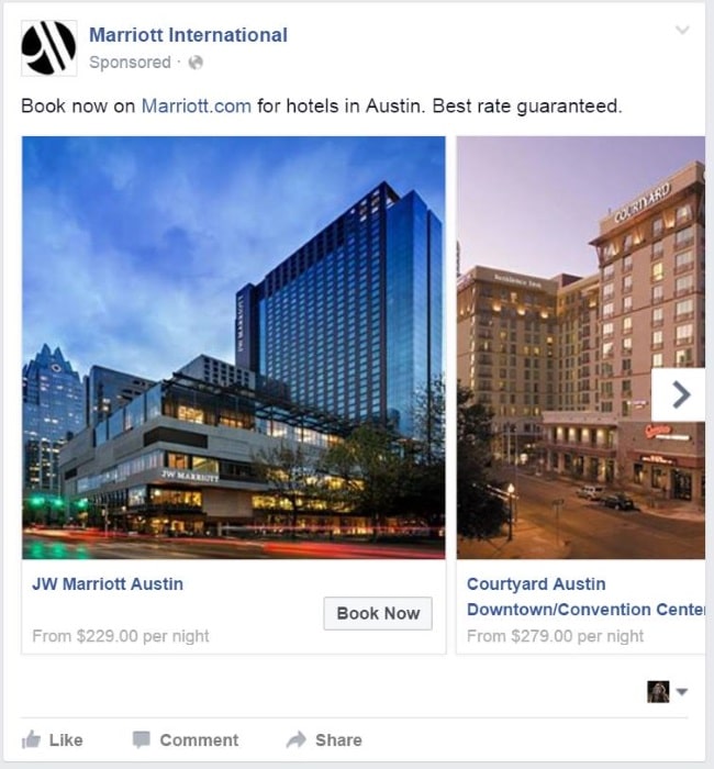 facebook targeting for hotels