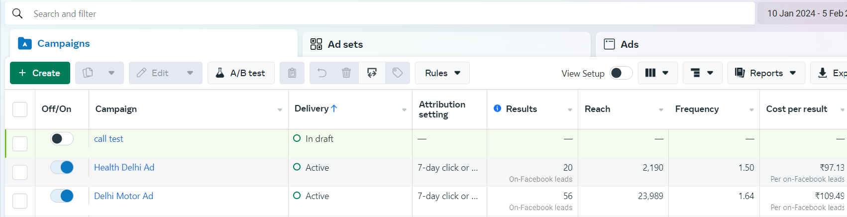 Facebook Ad Management Services results screenshot
