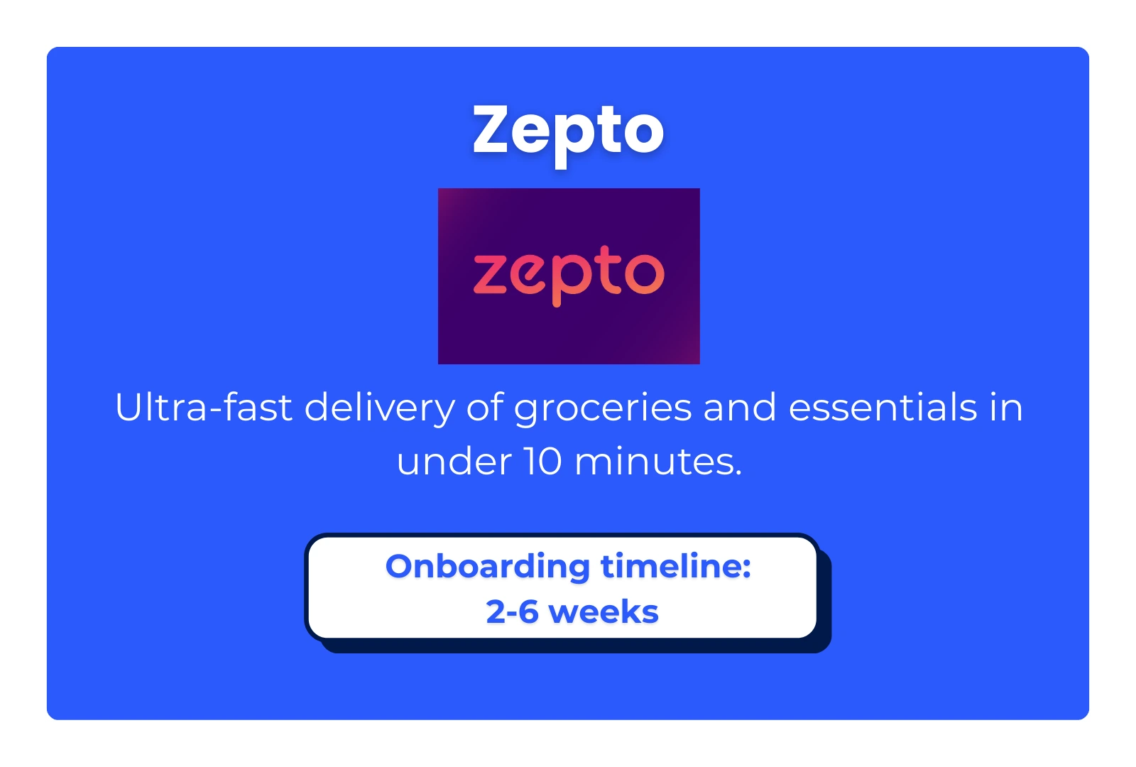 Zepto Quick commerce service