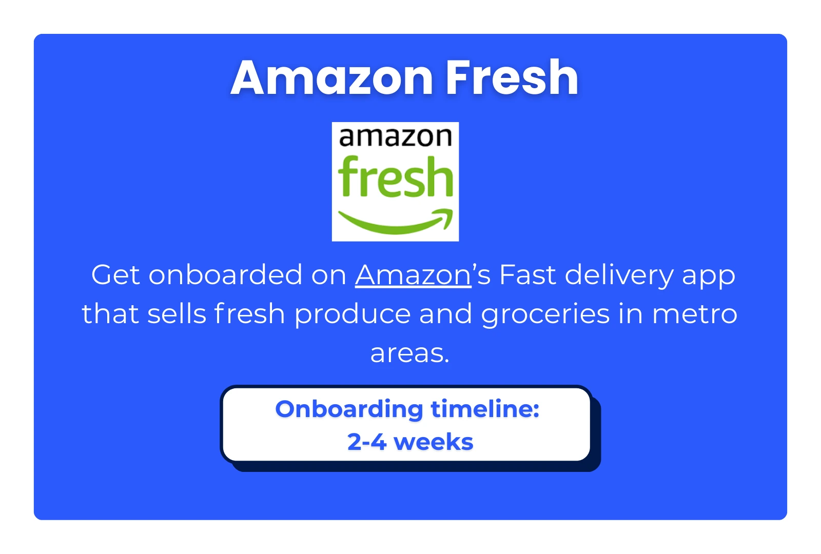 Amazon fresh Quick commerce service