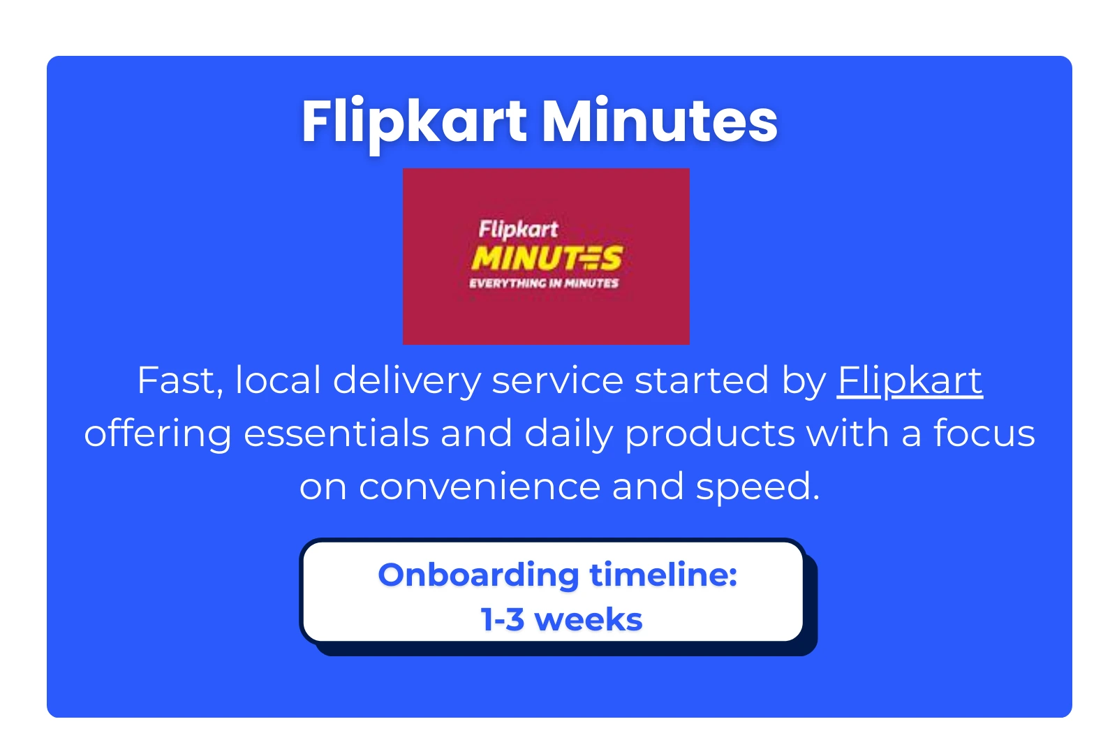 Filpkart Minutes Quick commerce service