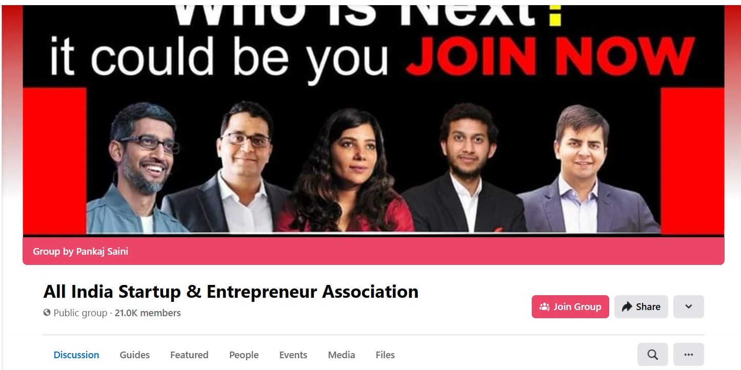 All India Startup & Entrepreneur Association facebook group