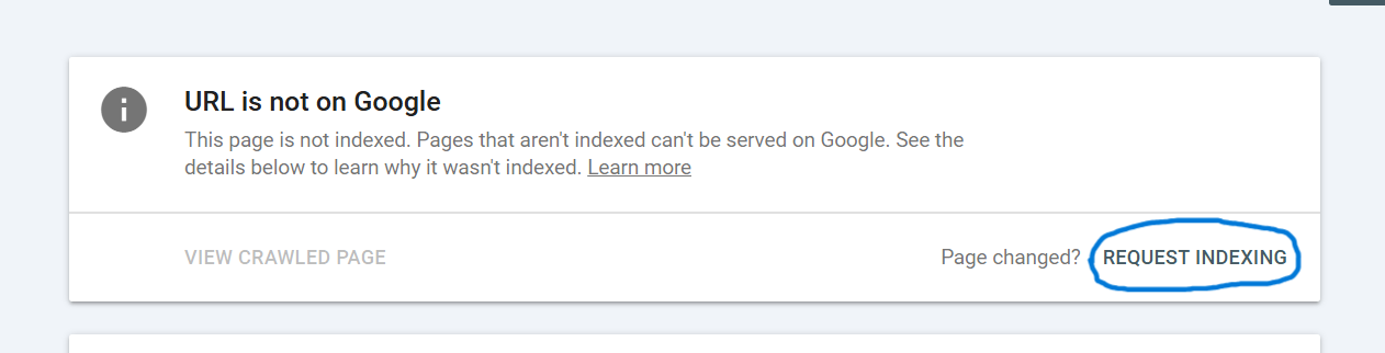 URL Inspection Tool to check URL is indexed or not
