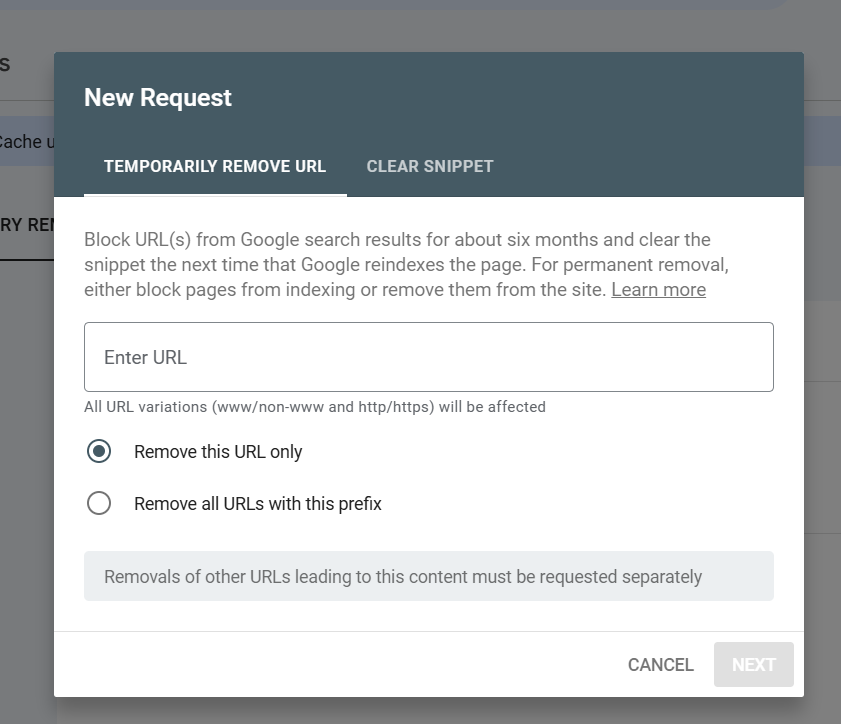 Removals Tool of GSC
